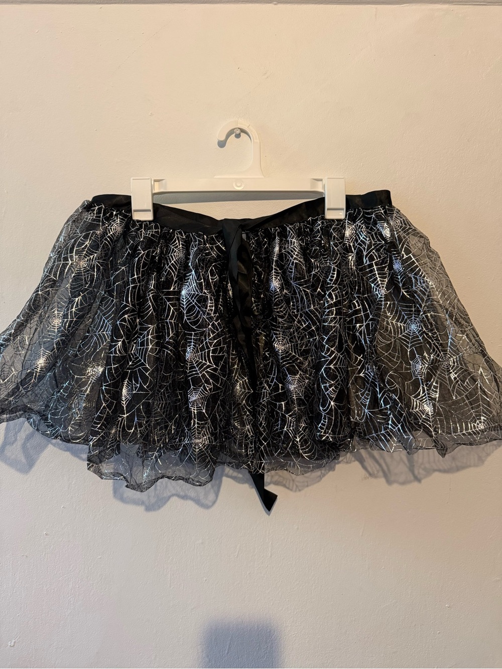 Black Spiderweb Tutu Mini Skirt